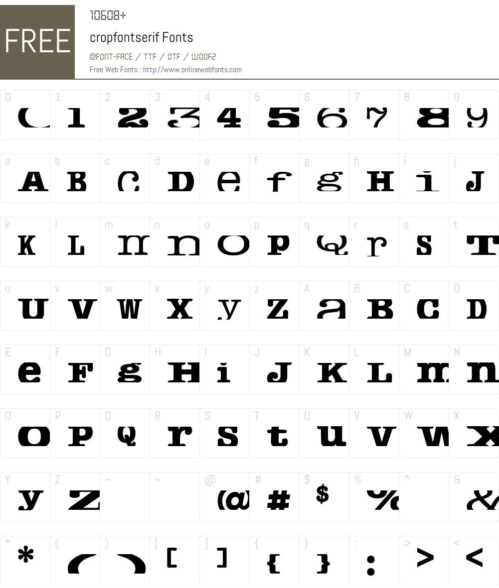 cropfont Font Screenshots