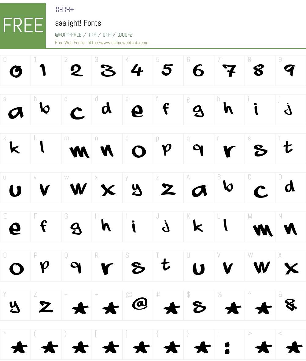 aaaiight! Font Screenshots
