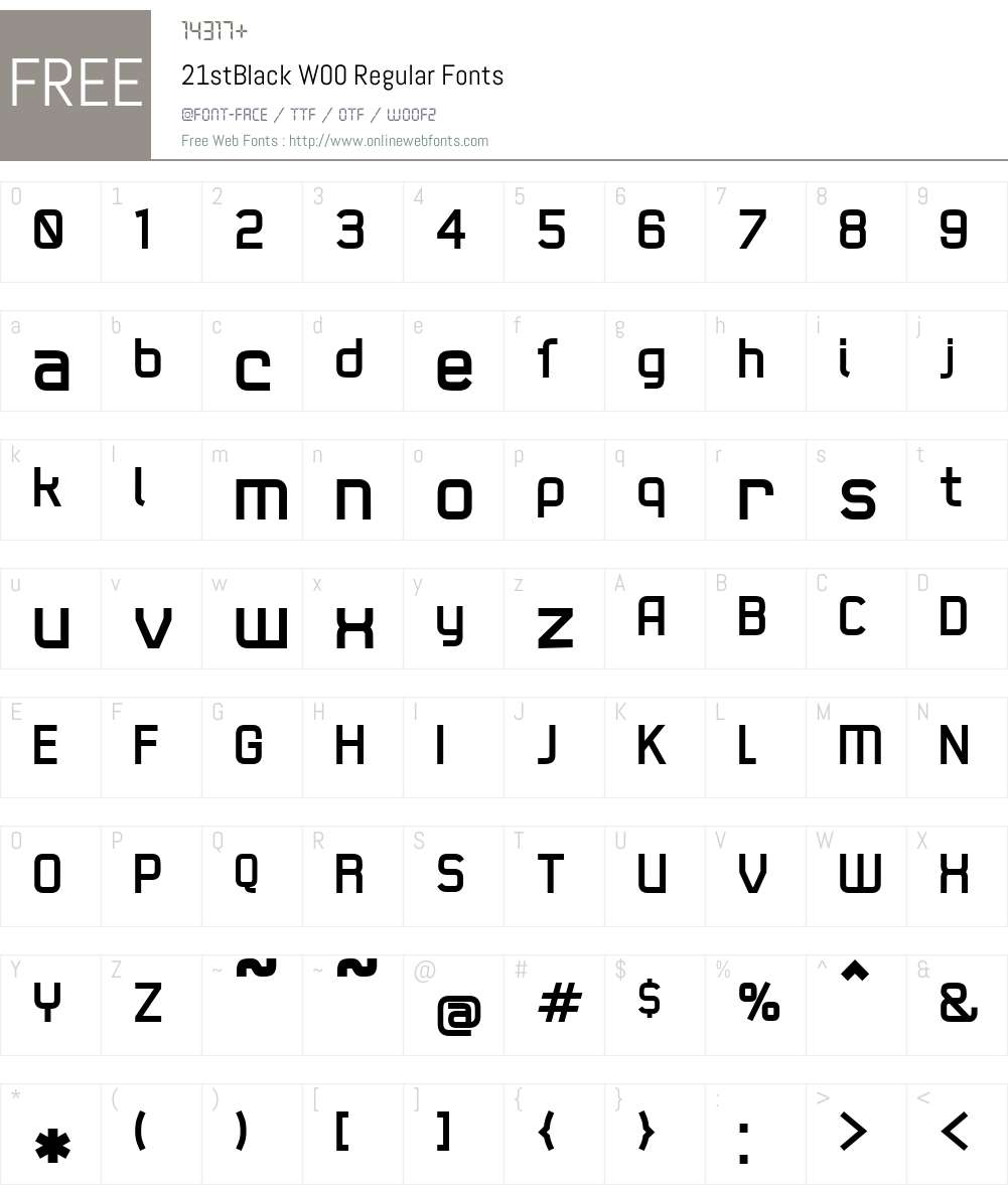 21stBlack Font Screenshots