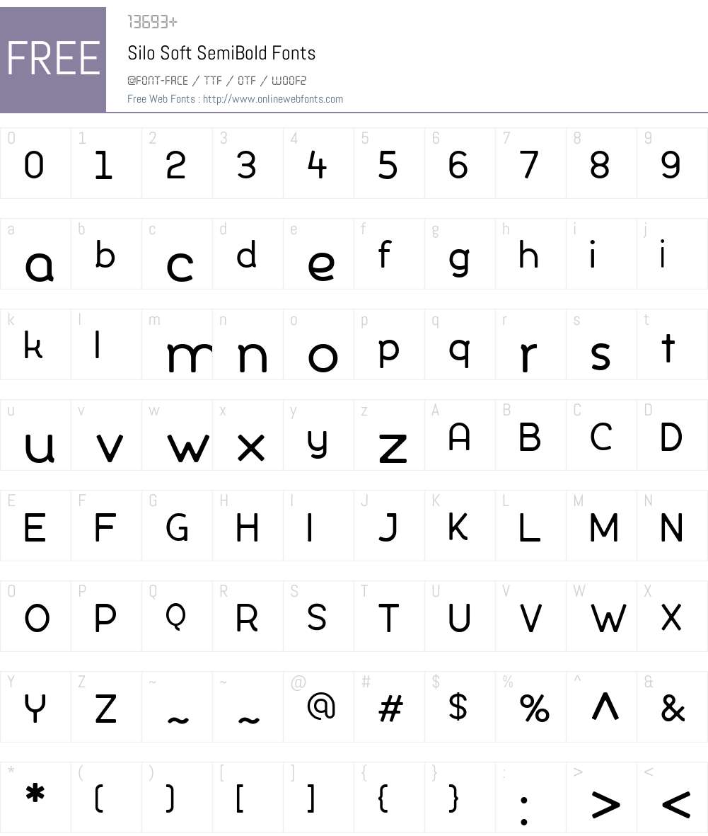 SiloSoft-SemiBold Font Screenshots