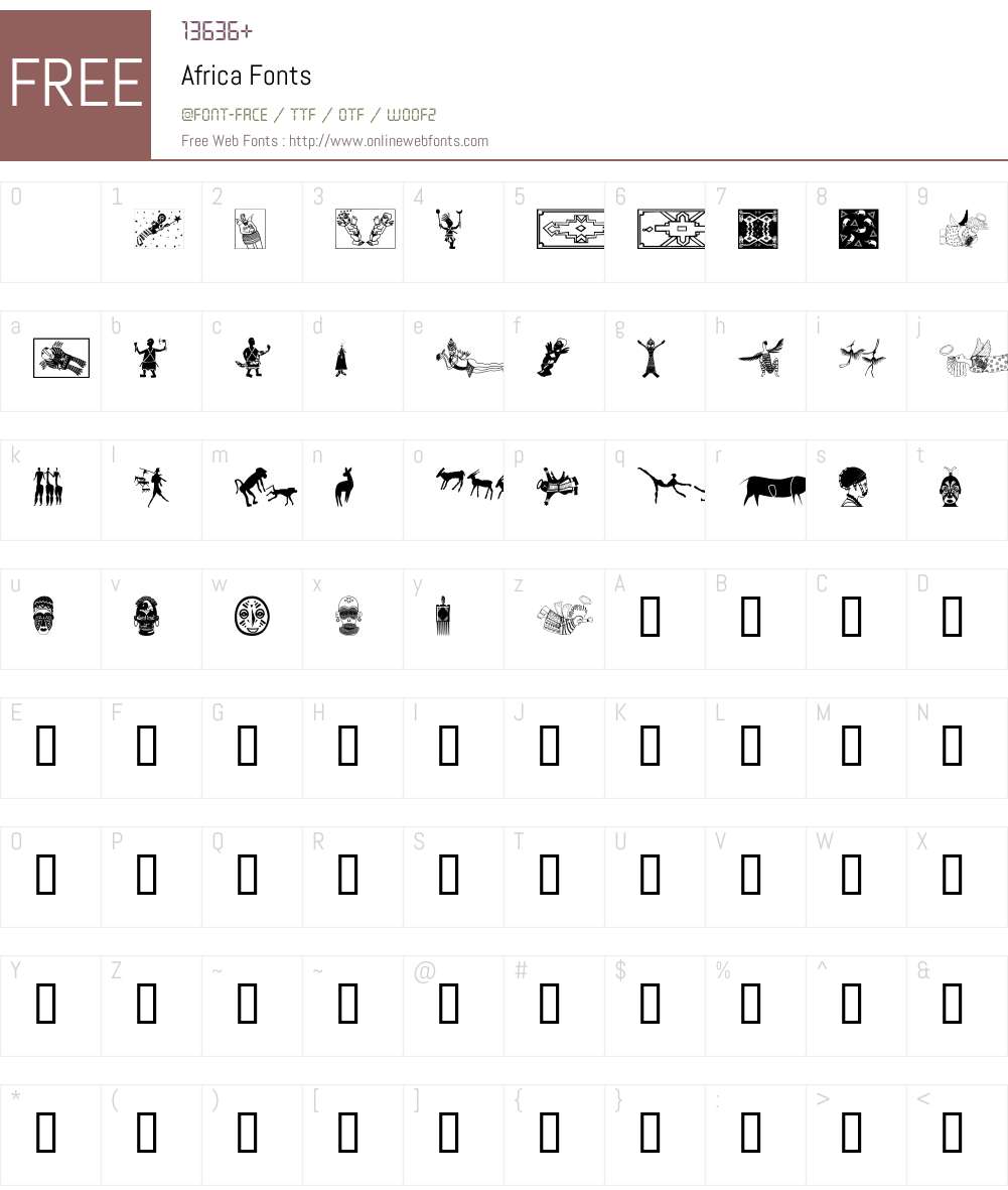 Africa Font Screenshots