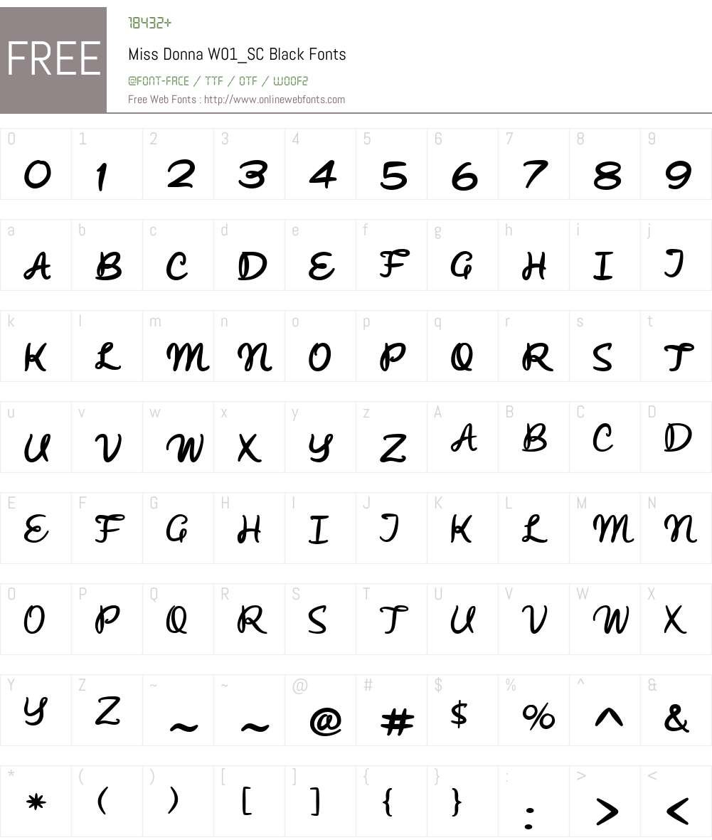 MissDonnaW01_SC-Black Font Screenshots