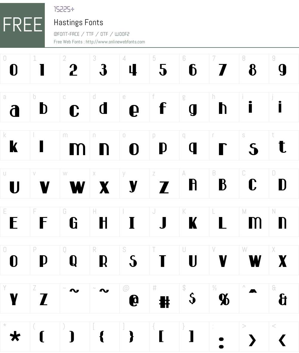 Hastings Font Screenshots