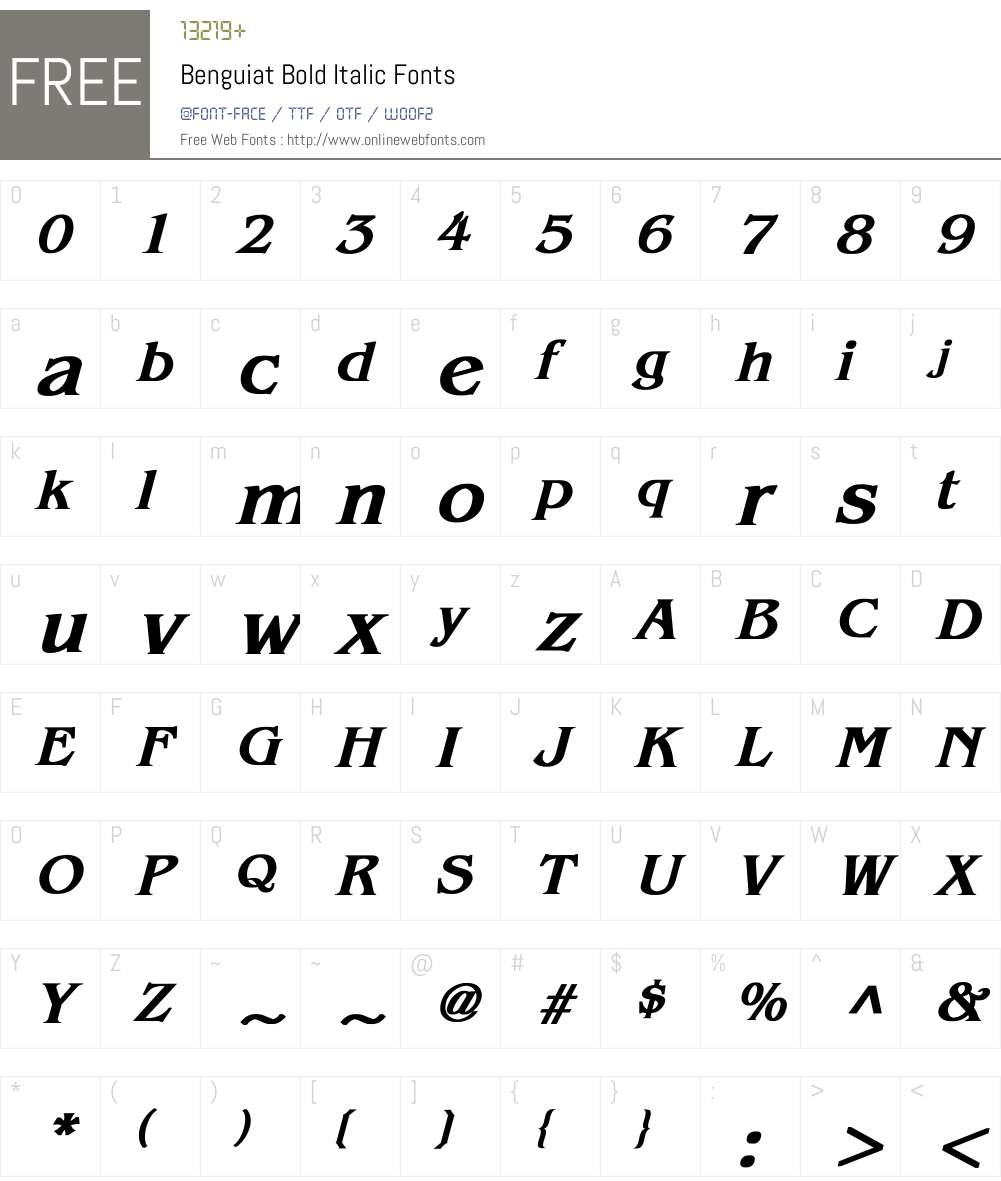 Benguiat Font Screenshots