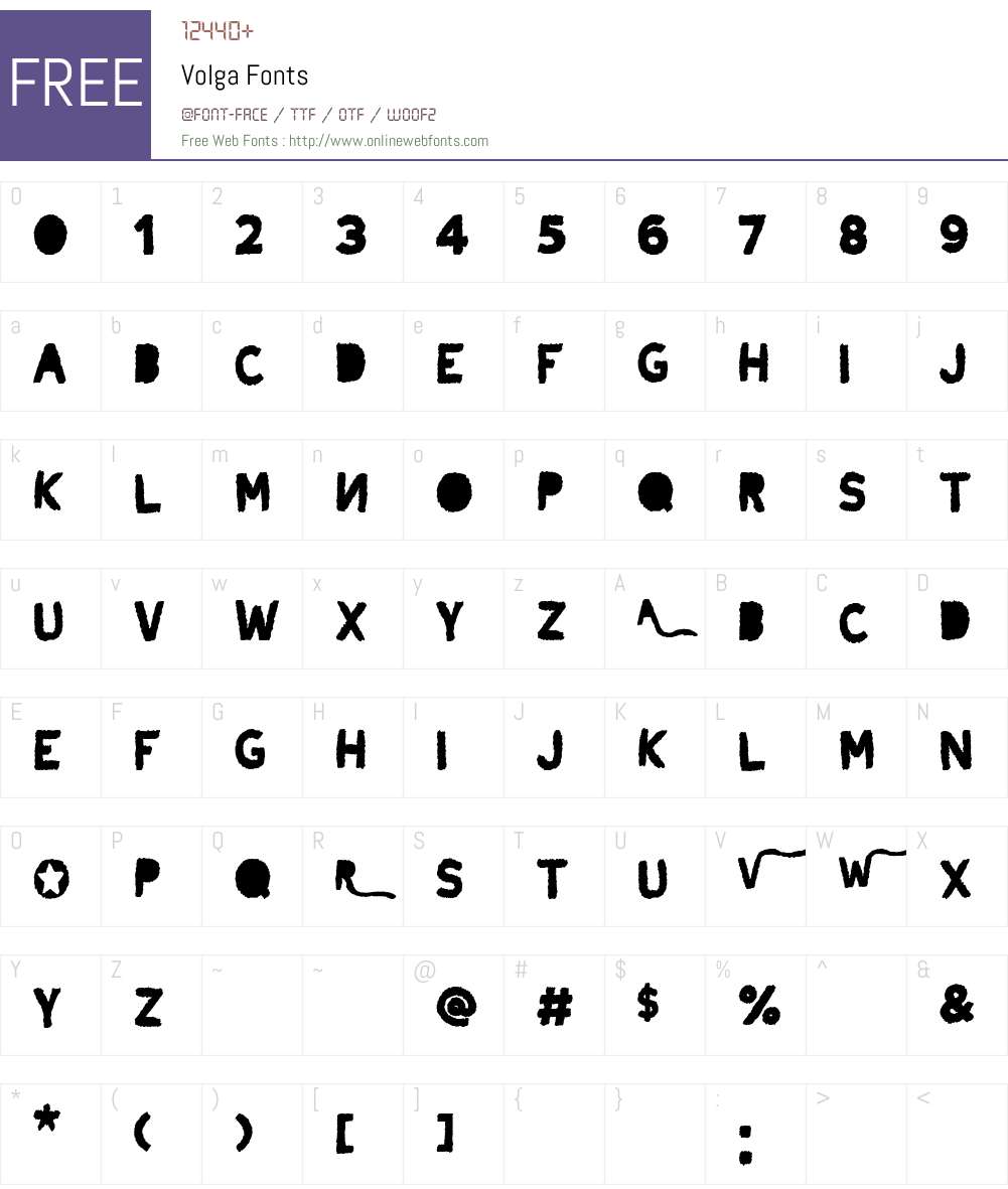 Volga Font Screenshots