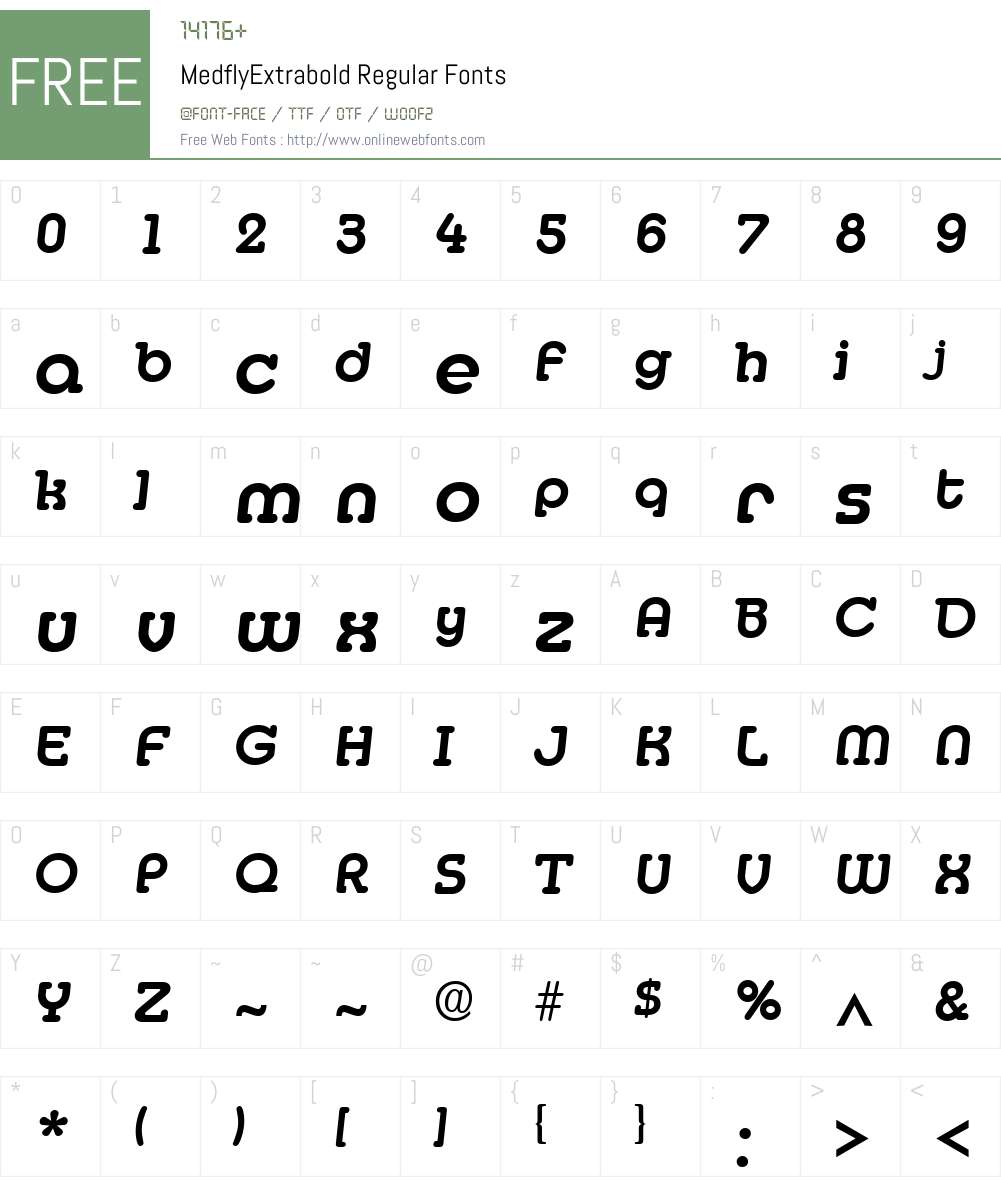 MedflyExtrabold Font Screenshots