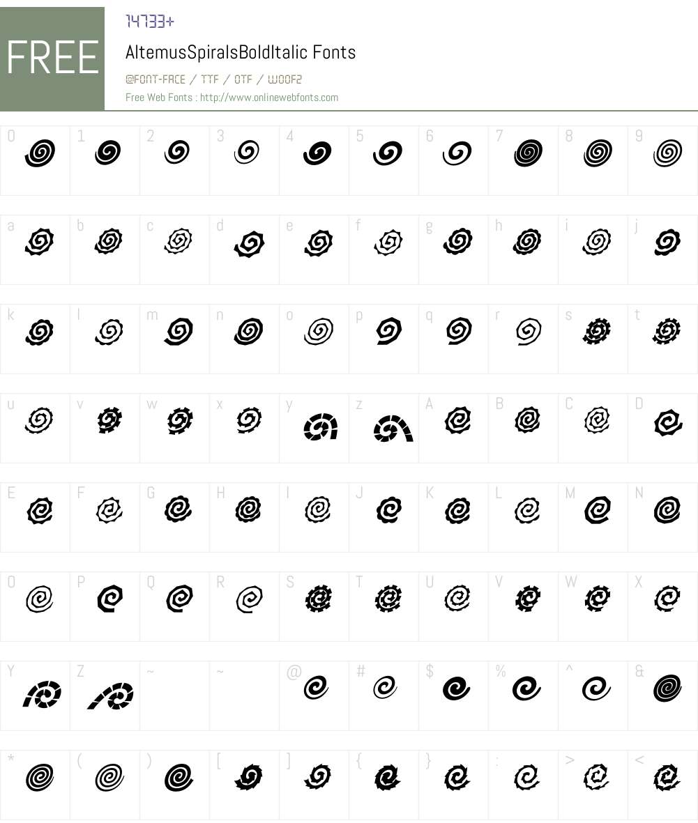 Altemus Font Screenshots