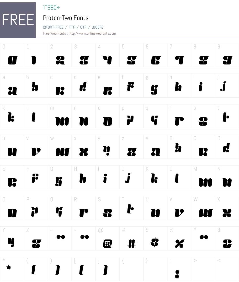 Proton Font Screenshots