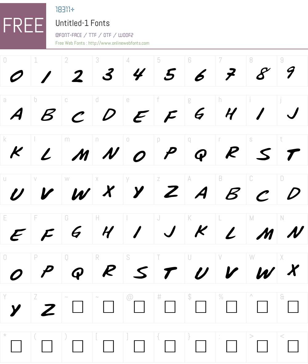 Untitled-1 Font Screenshots