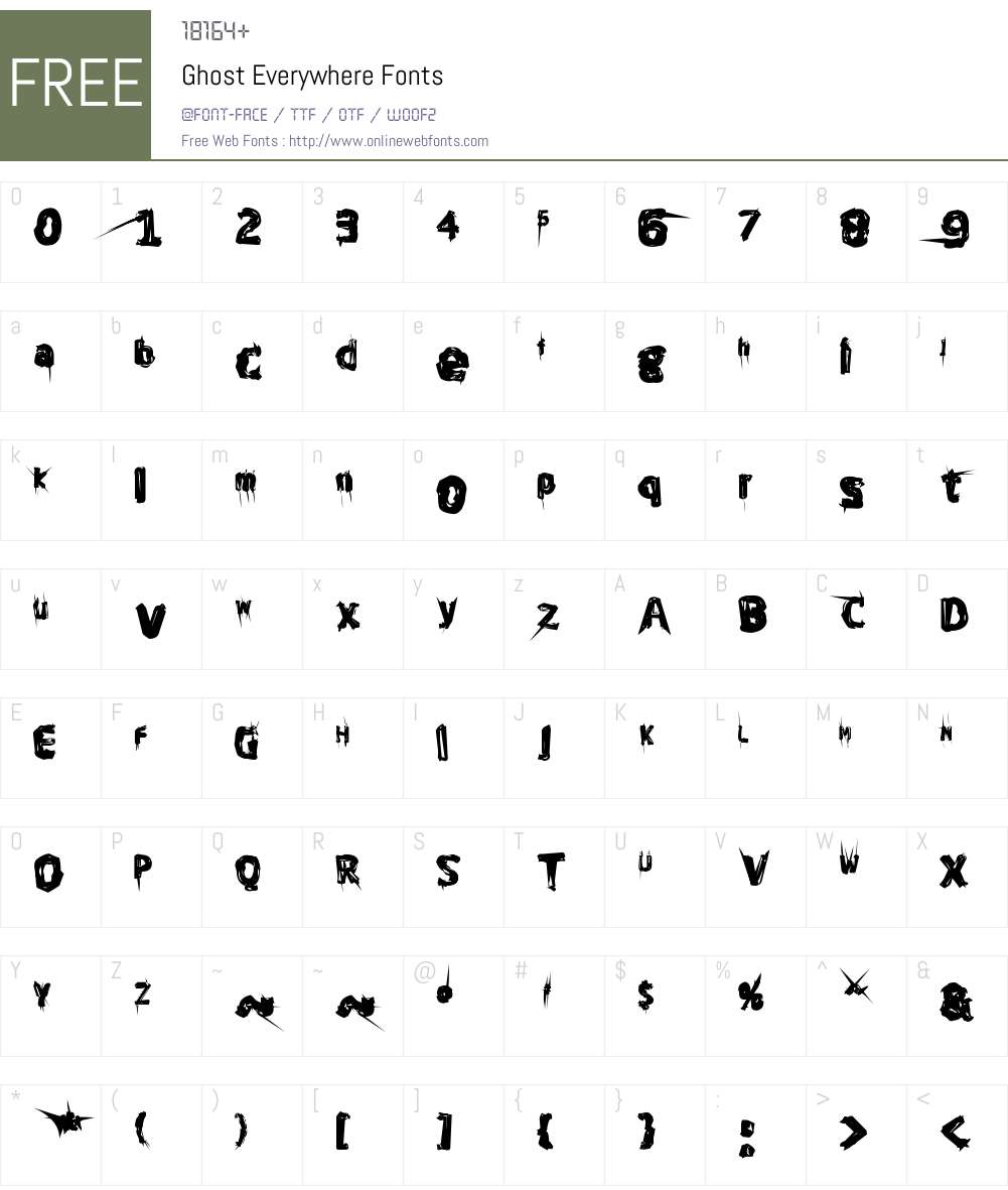 Ghost Everywhere Font Screenshots