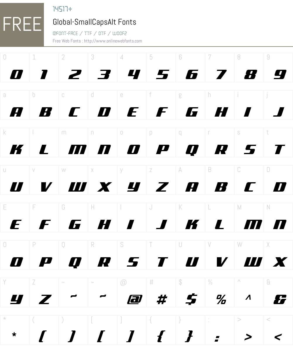 Global Font Screenshots