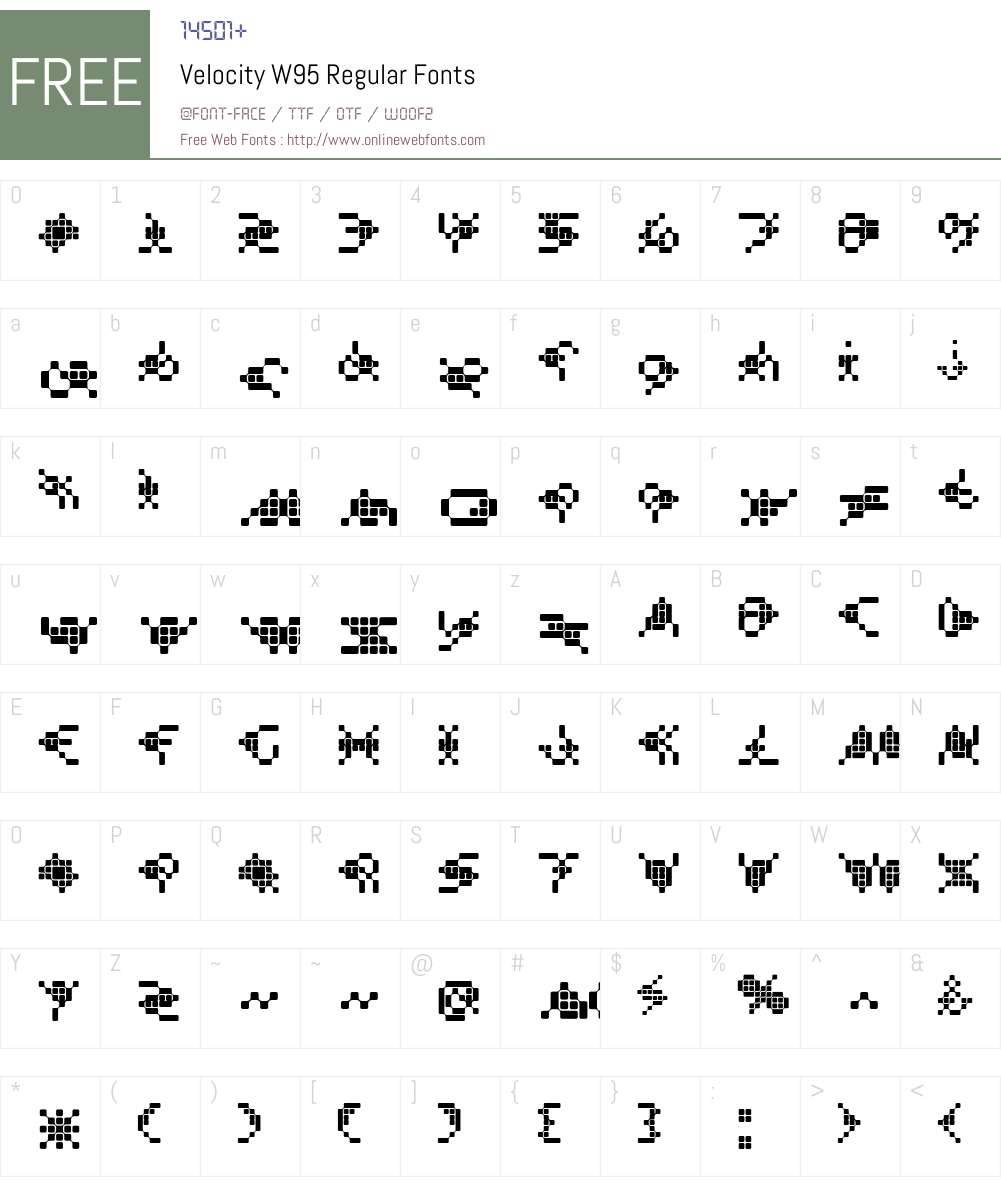 Velocity Font Screenshots