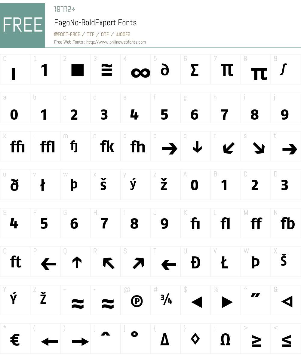 FagoNo Font Screenshots