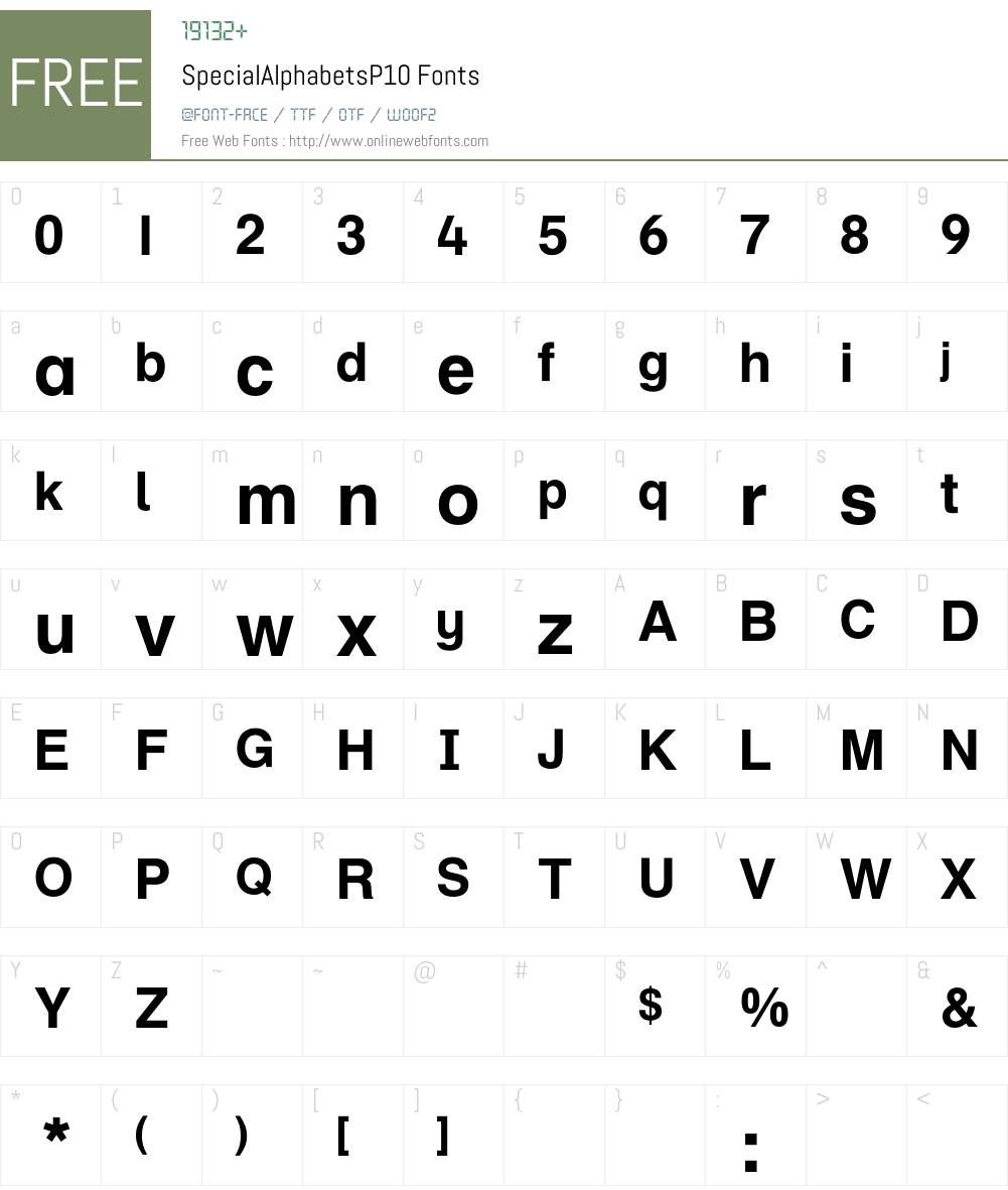 SpecialAlphabets Font Screenshots