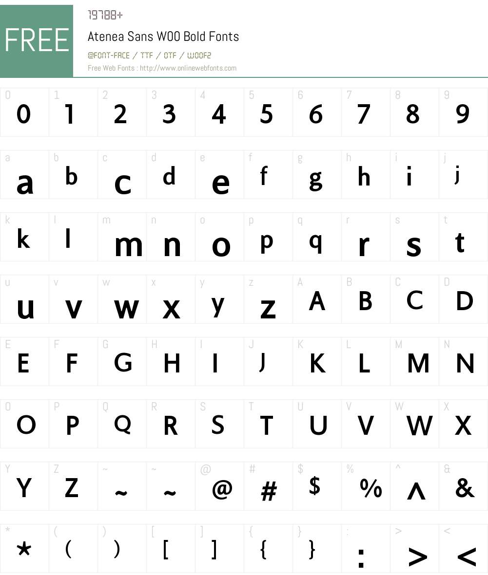 AteneaSansW00-Bold Font Screenshots