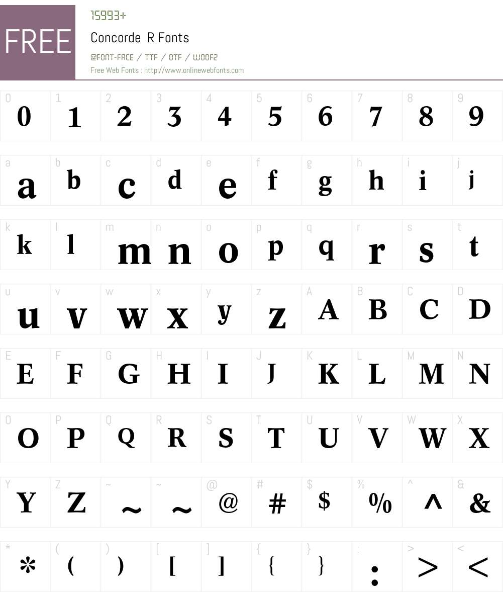 Concorde BQ Font Screenshots