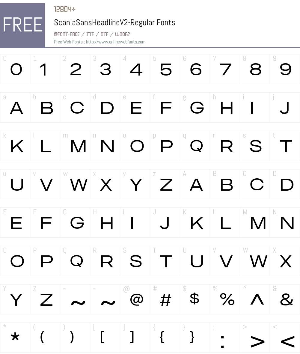 Scania Sans Headline V2 Font Screenshots