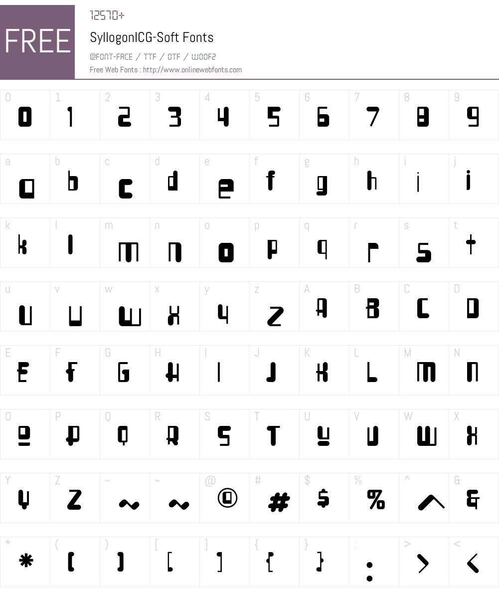 SyllogonICG Font Screenshots