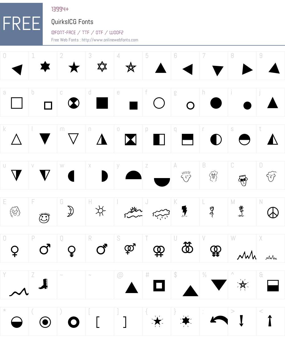 QuirksICG Font Screenshots