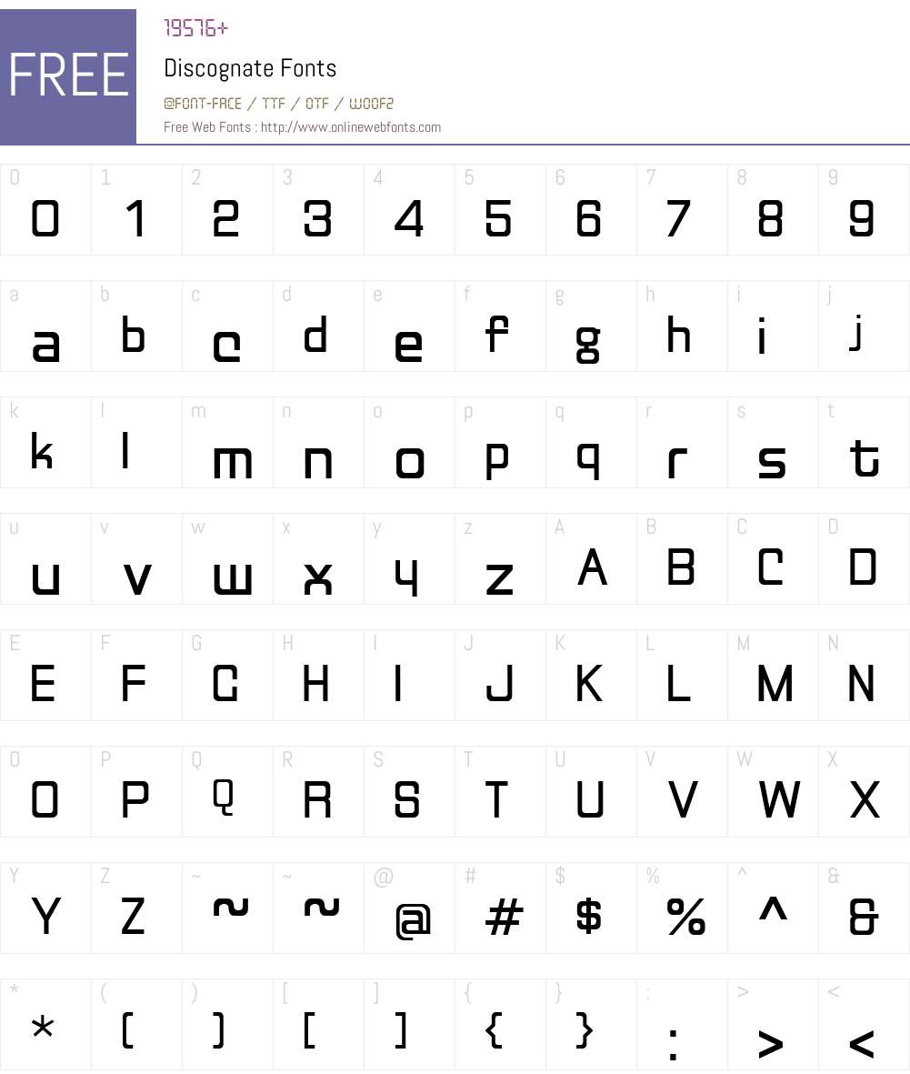 Discognate Font Screenshots