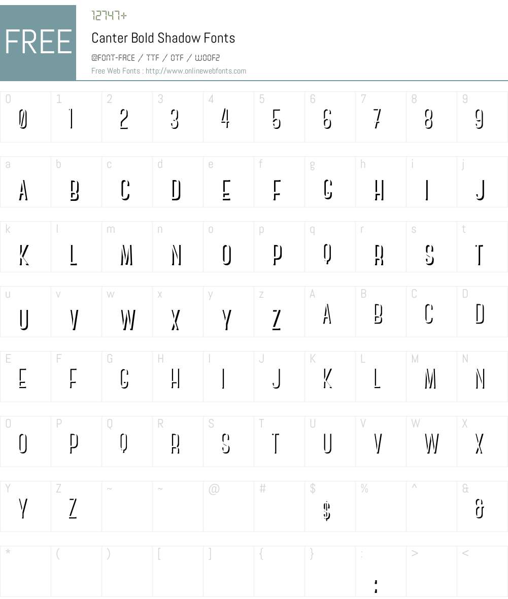 Canter Font Screenshots