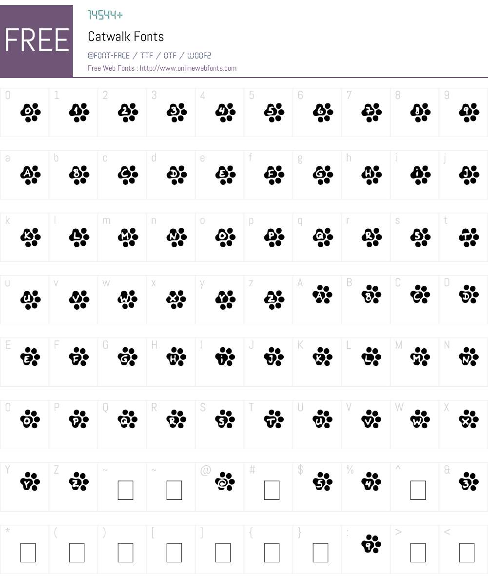 Catwalk Font Screenshots