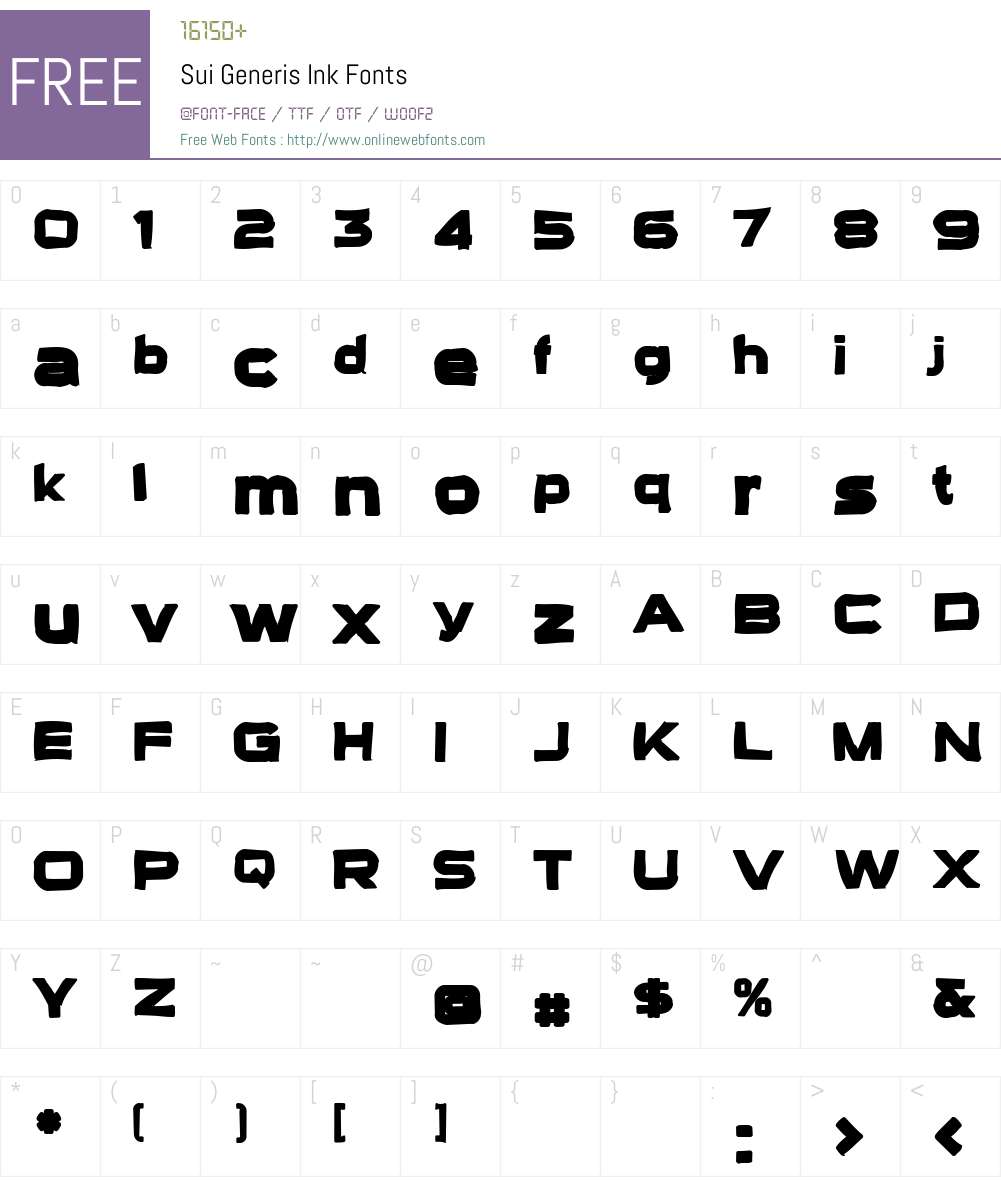 Sui Generis Ink Font Screenshots