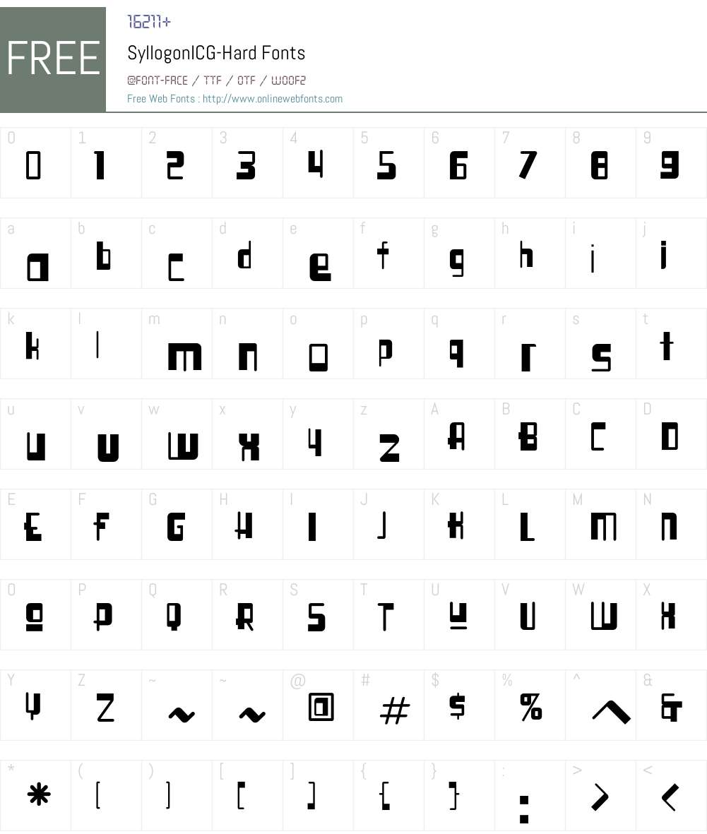SyllogonICG Font Screenshots