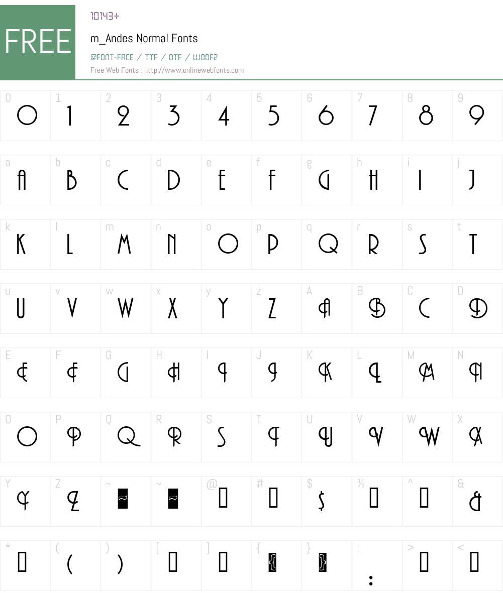 m_Andes Normal Font Screenshots