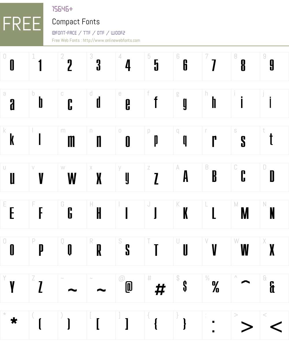 Compact Font Screenshots