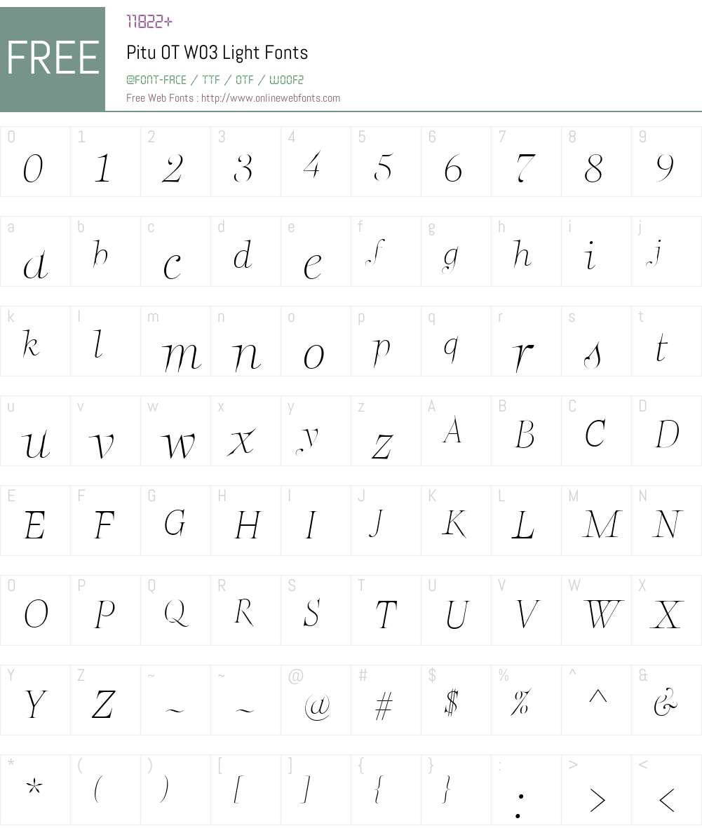 FF Pitu Font Screenshots