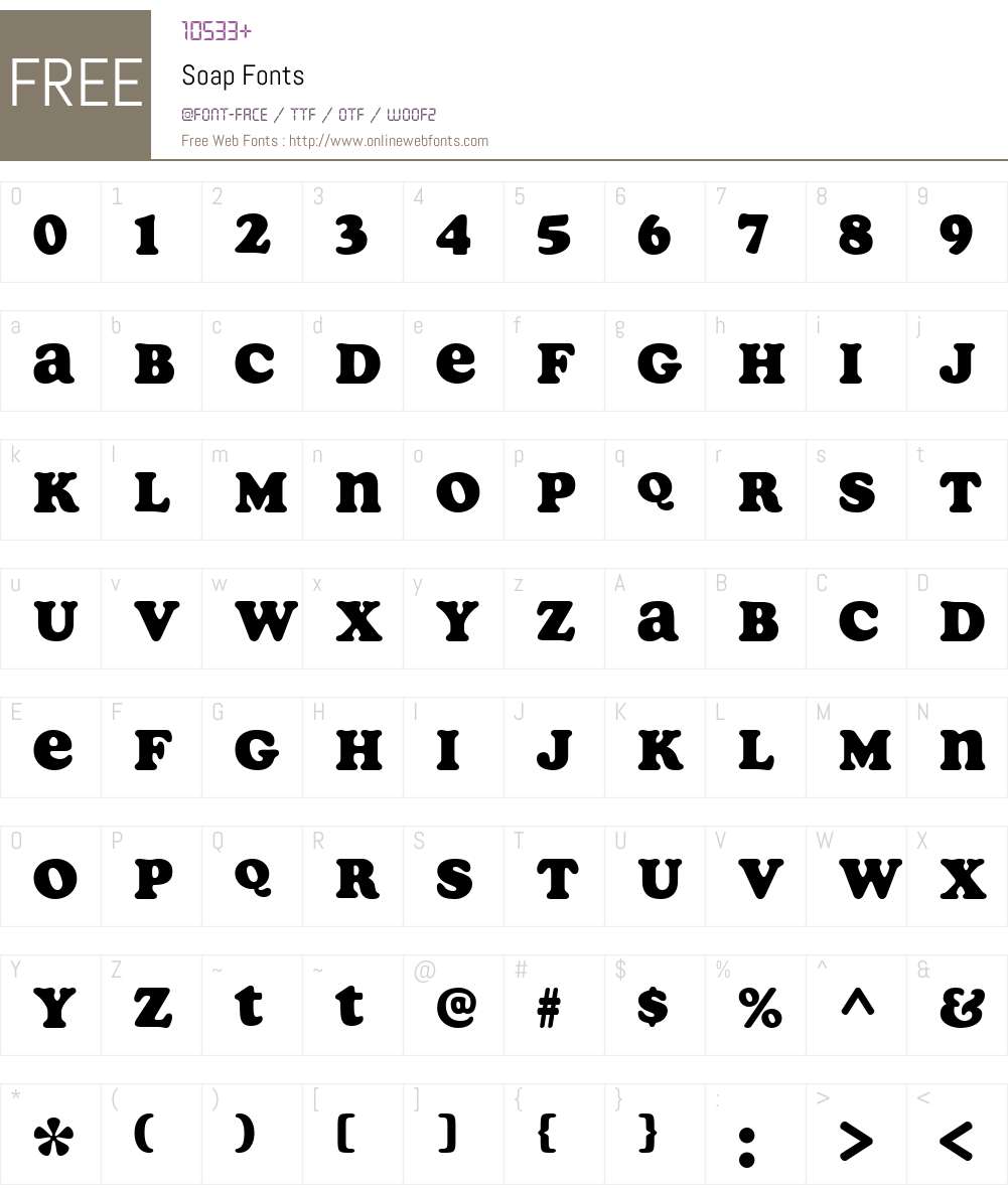 Soap Font Screenshots
