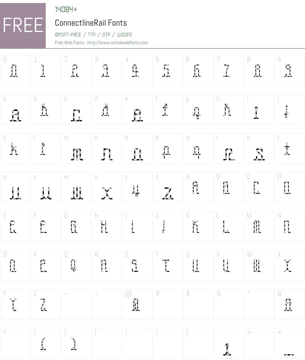 ConnectlineRail Font Screenshots