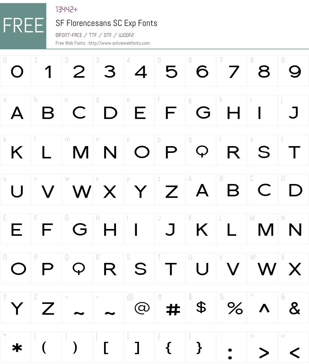 SF Florencesans SC Exp Font Screenshots