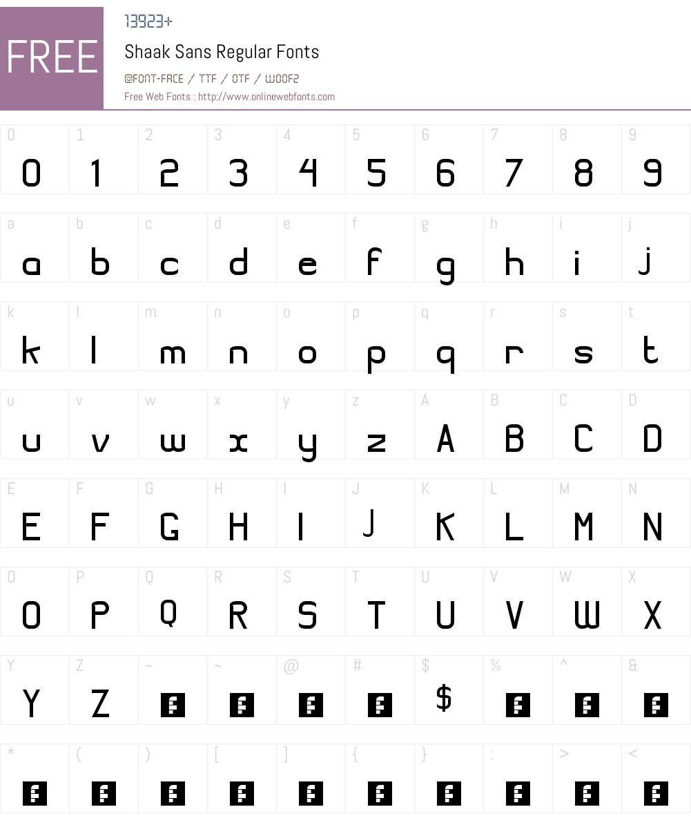 Shaak Sans Font Screenshots