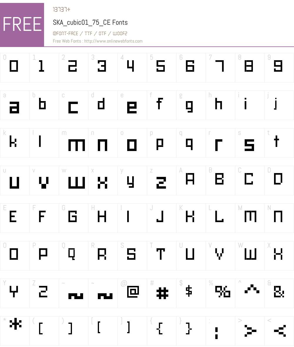 SKA_cubic01_75_CE Font Screenshots