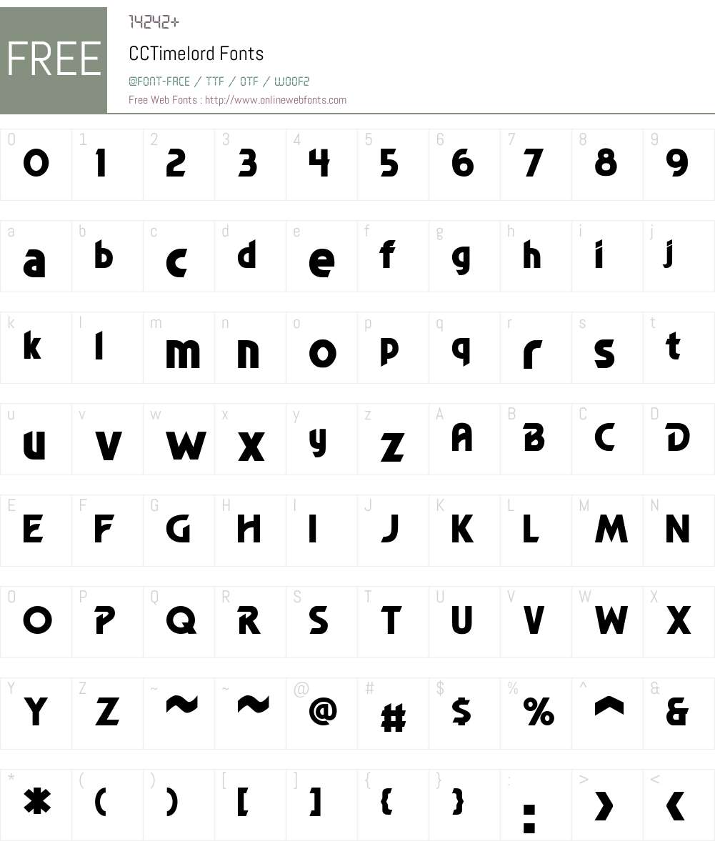CCTimelord Font Screenshots