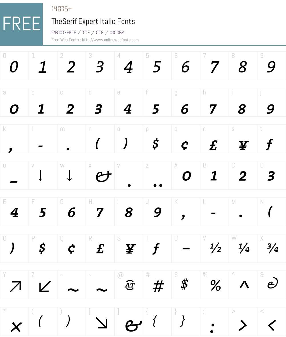 The Serif- Font Screenshots