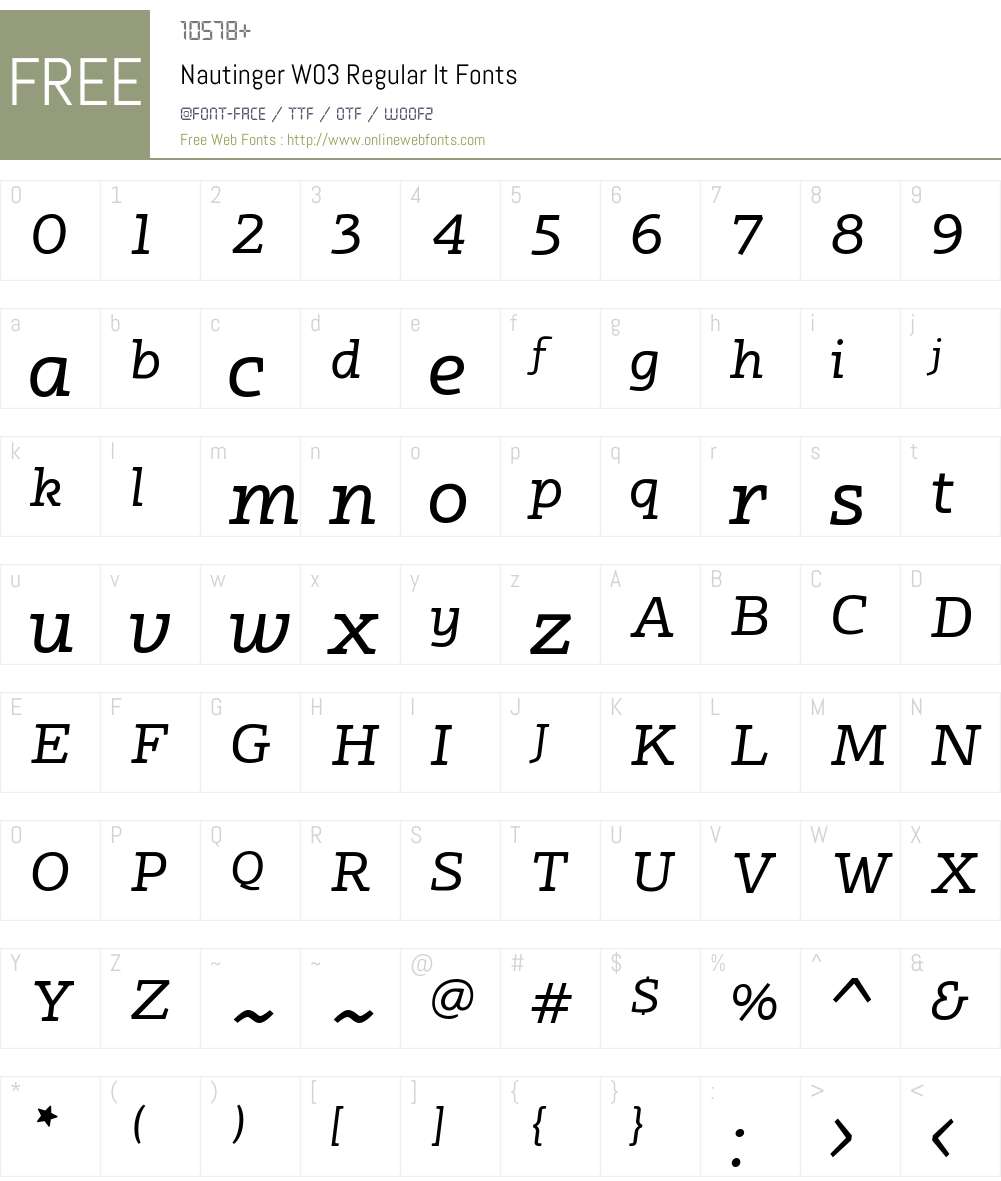 Nautinger Font Screenshots
