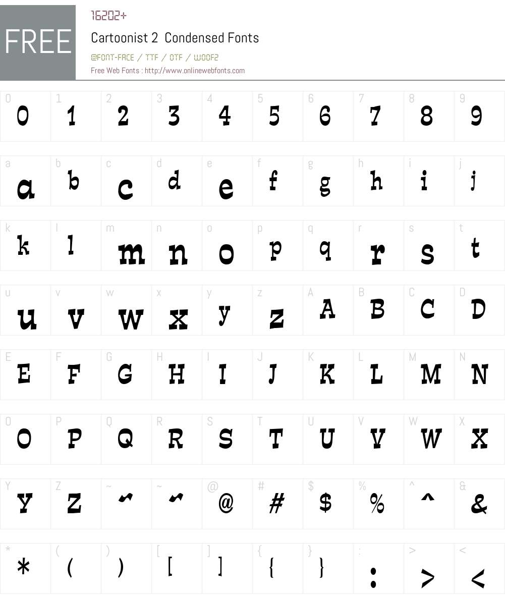 Cartoonist 2 Font Screenshots