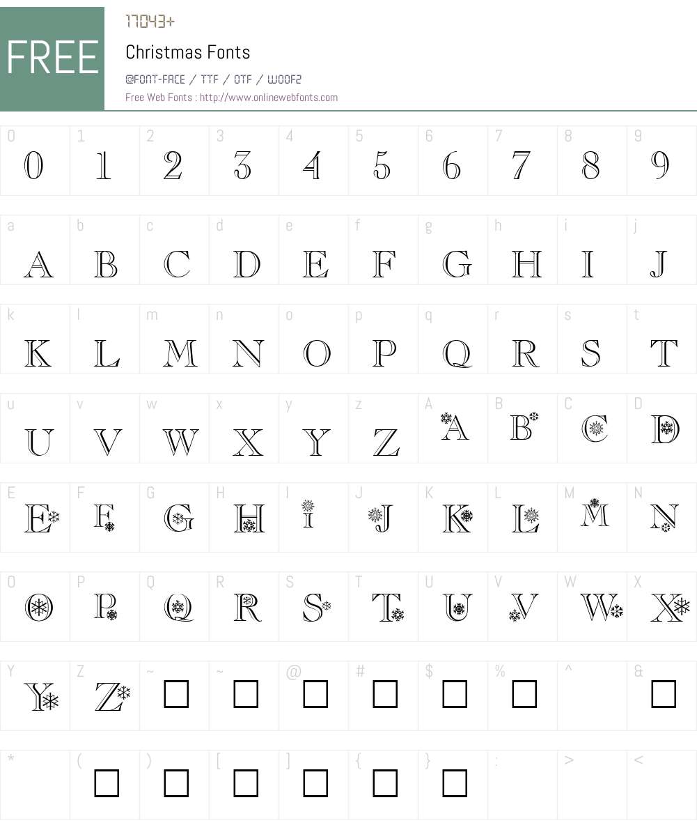 Christmas Font Screenshots