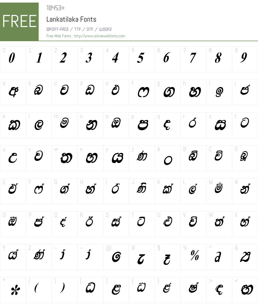 Lankatilaka Font Screenshots