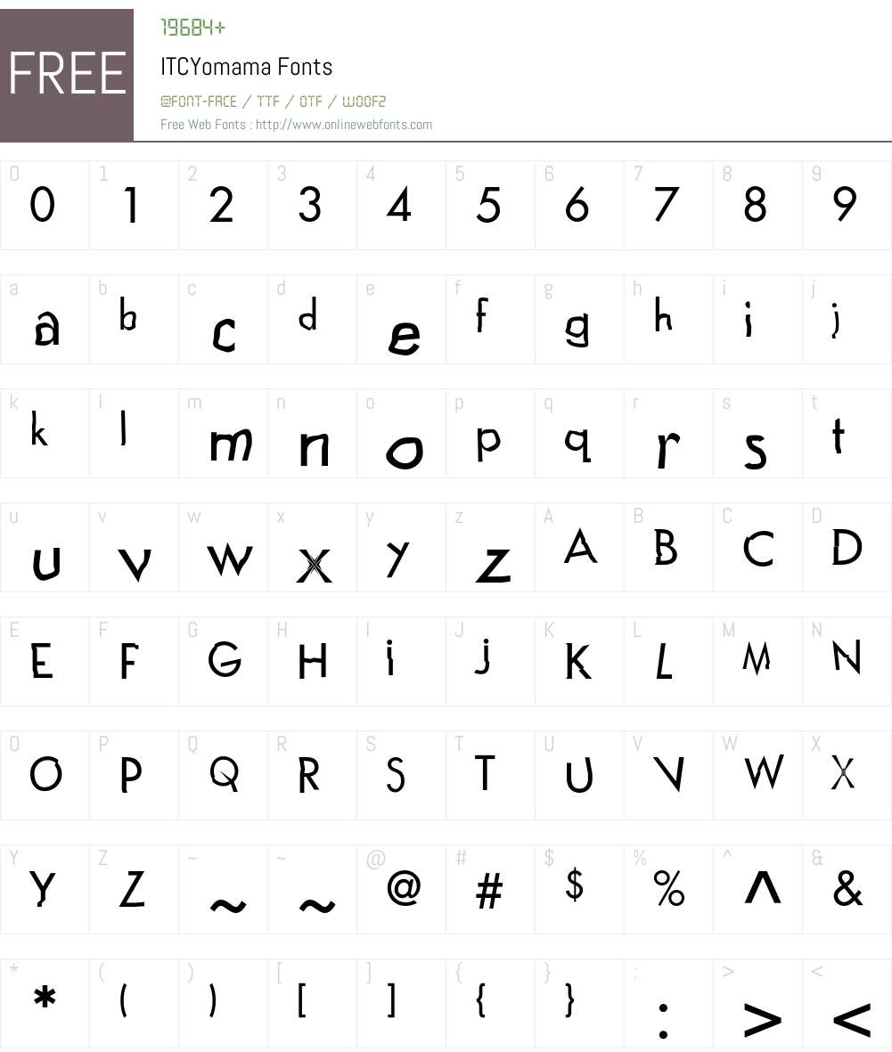ITCYomama Font Screenshots