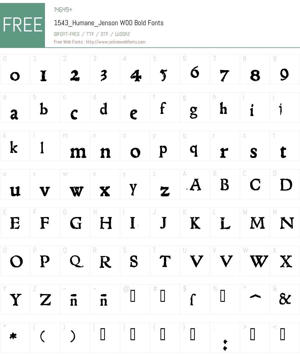 1543_Humane_Jenson Font Screenshots