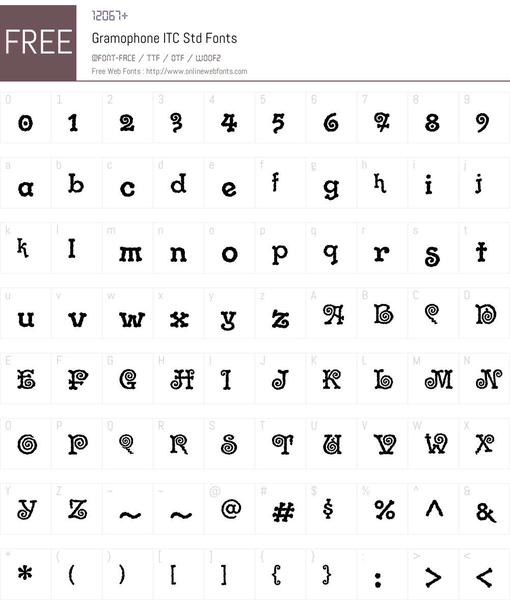 Gramophone ITC Std Font Screenshots