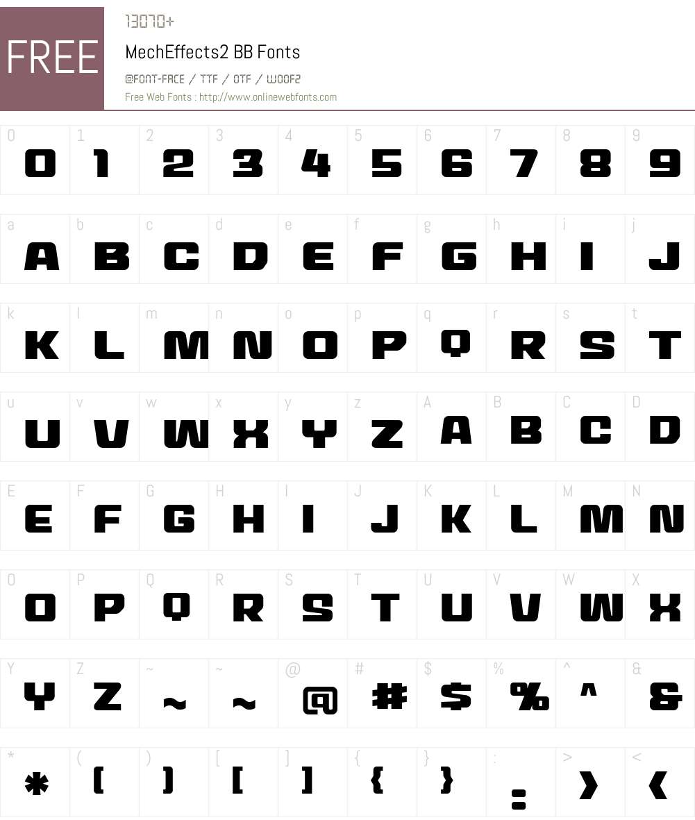 MechEffects2 BB Font Screenshots