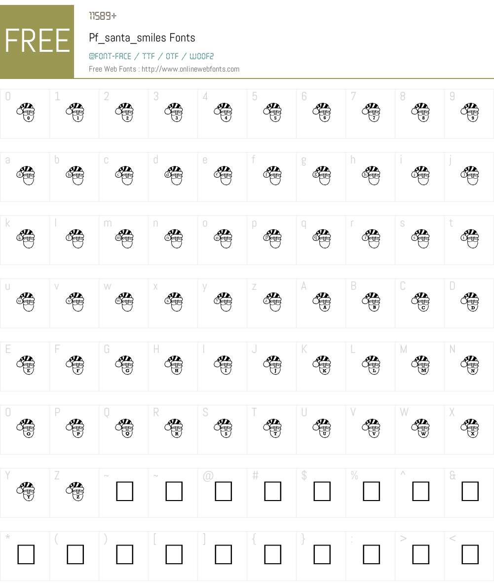 Pf_santa_smiles Font Screenshots