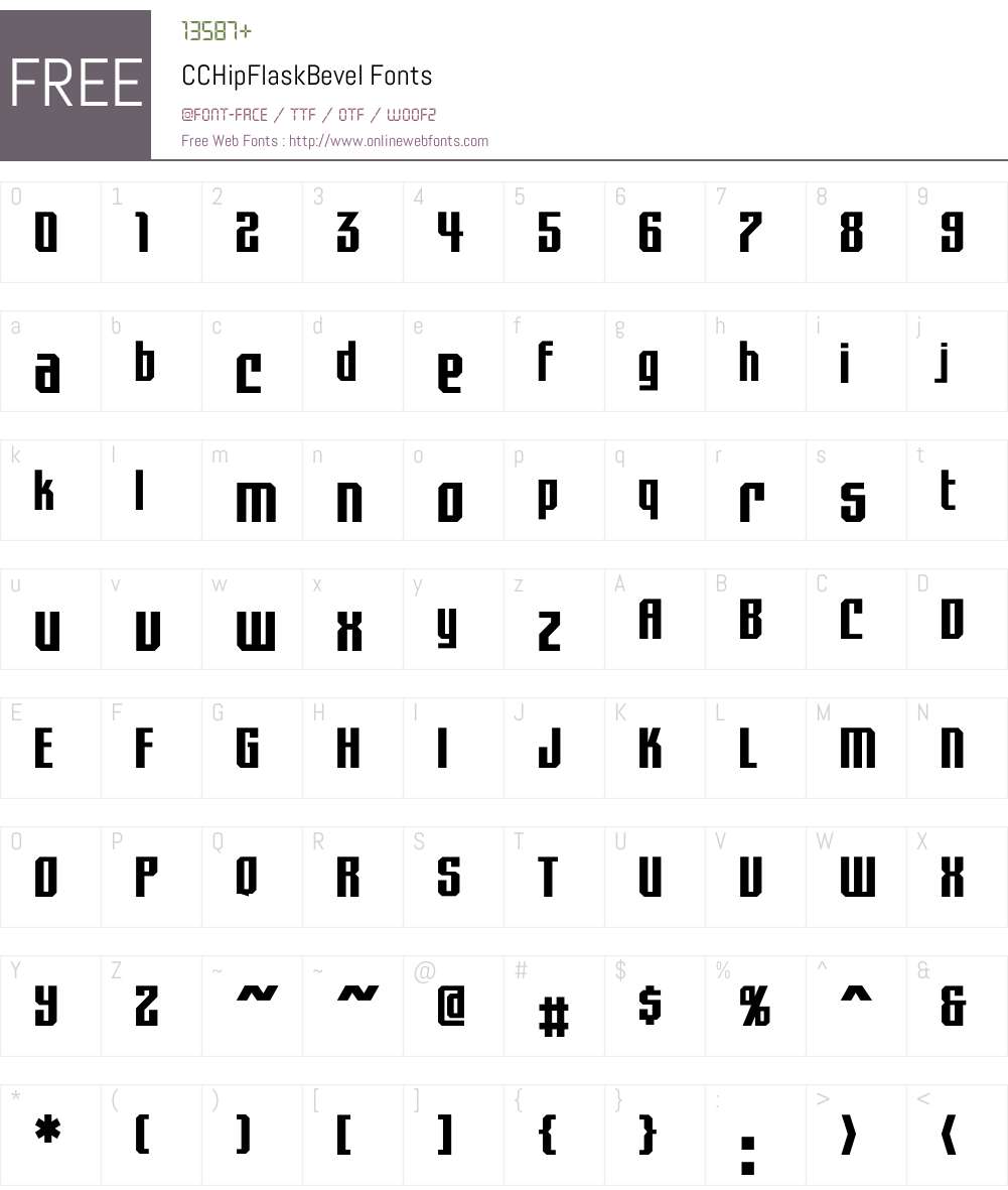 CCHipFlaskBevel Font Screenshots