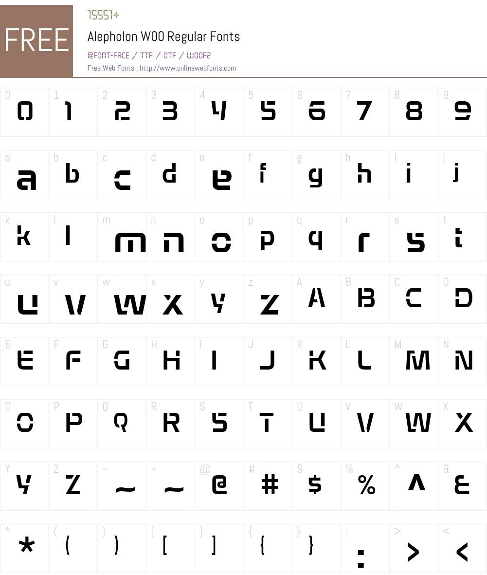 AlepholonW00-Regular Font Screenshots