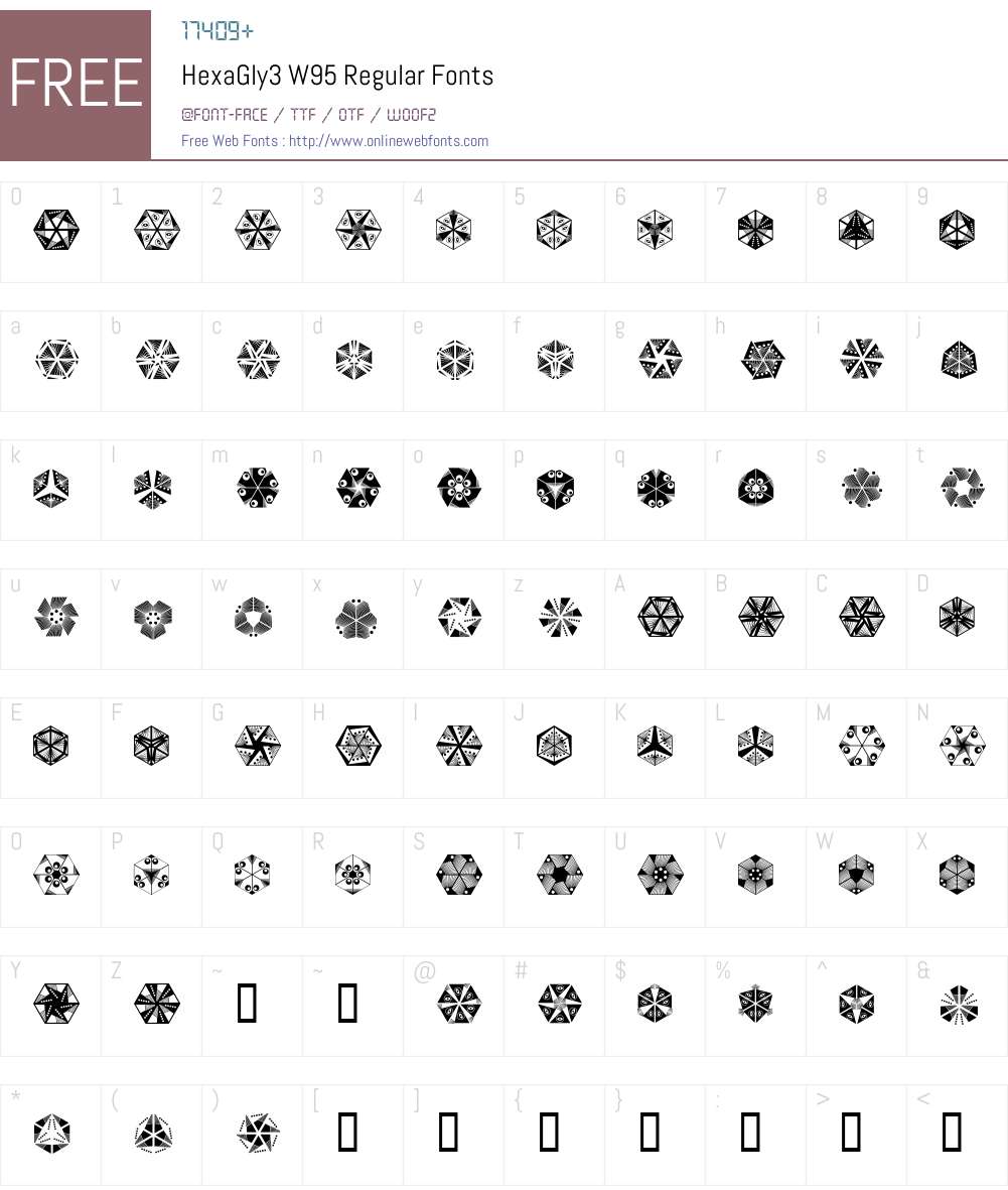 HexaGly3 Font Screenshots